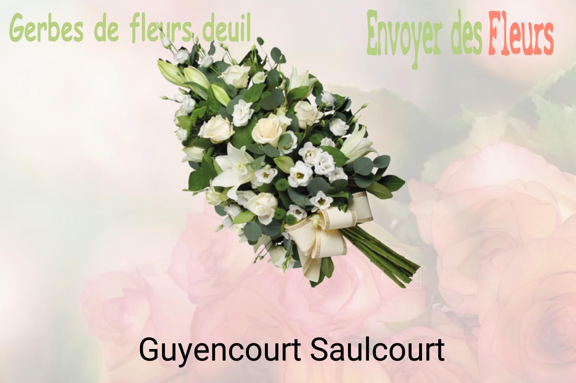 Gerbe de fleurs de deuil livrée à Guyencourt-Saulcourt